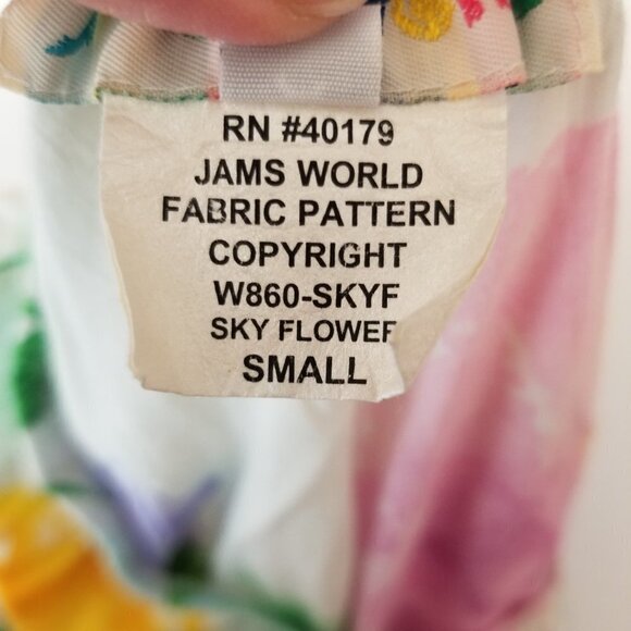 Jams World Small Sky Flower Midi Skirt Floral Handkerchief Hem‎ Spring Hawaii - Picture 4 of 11